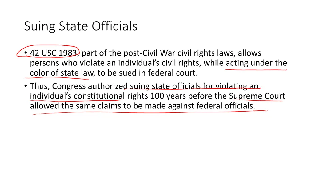 suing state officials