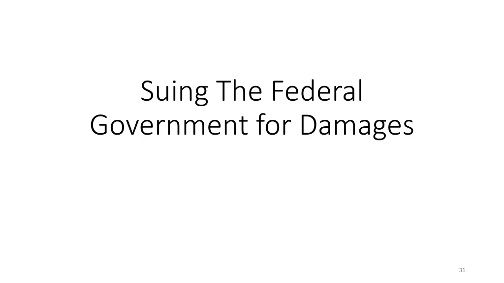 suing the federal government for damages