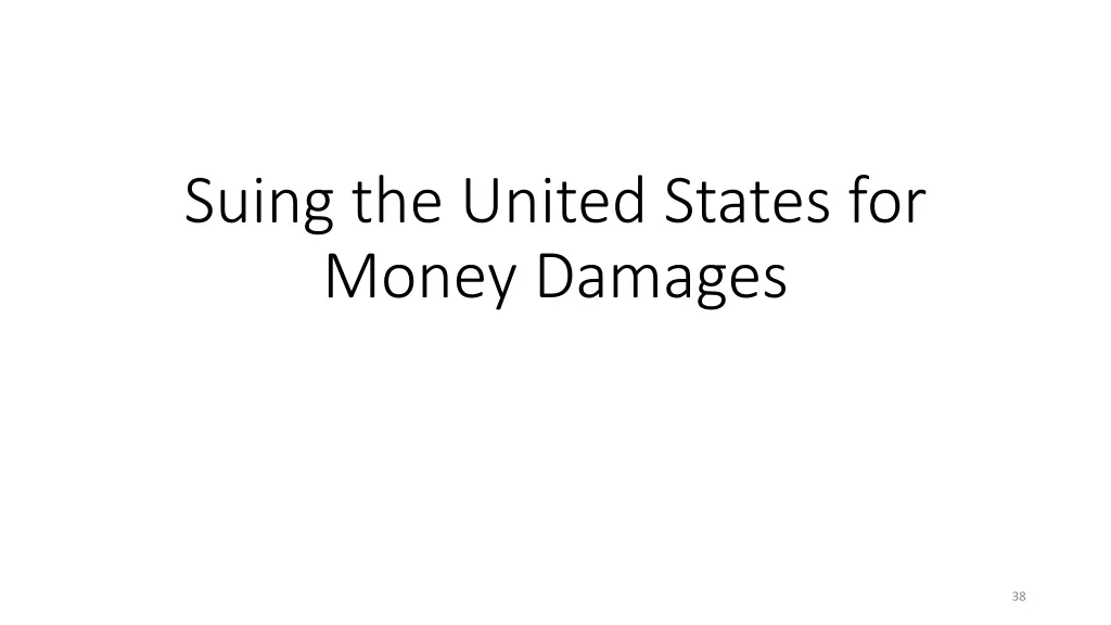 suing the united states for money damages
