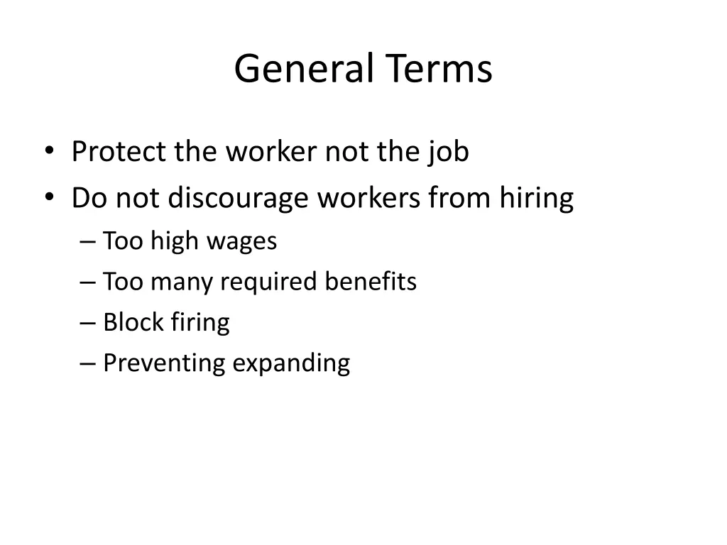 general terms