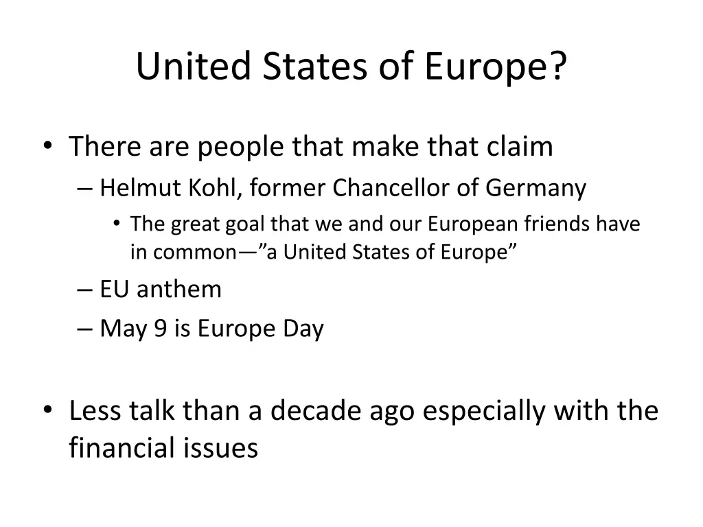 united states of europe