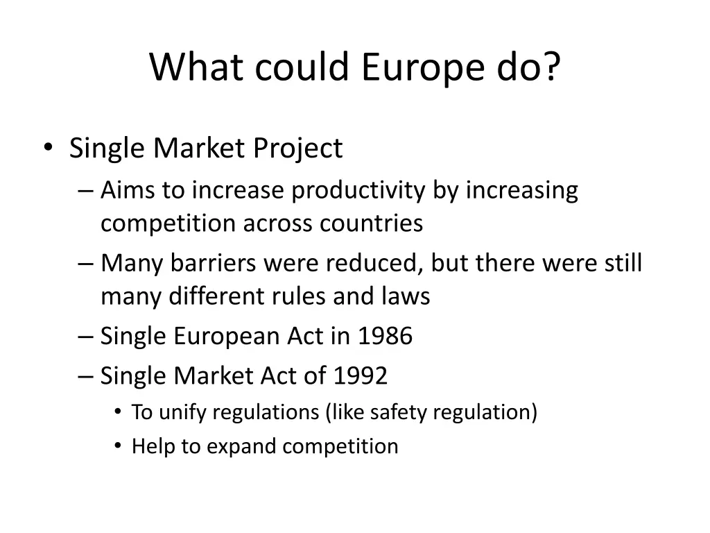 what could europe do