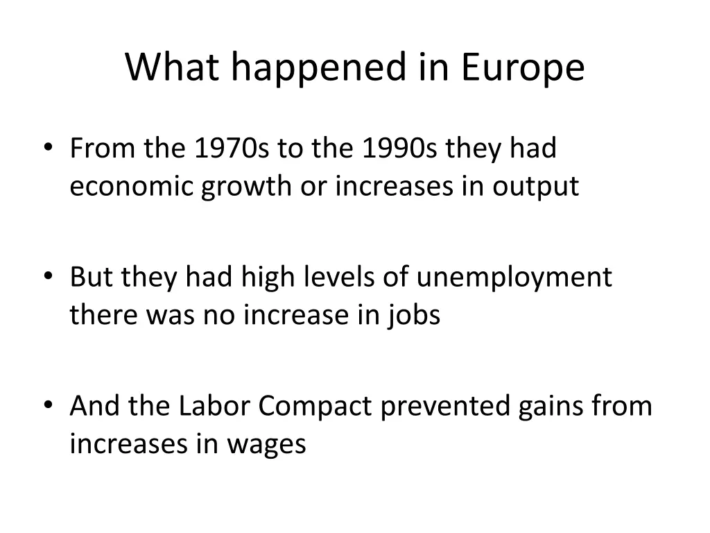 what happened in europe