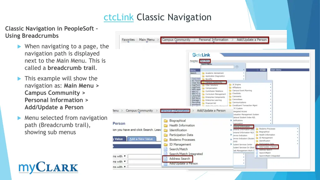 ctclink classic navigation