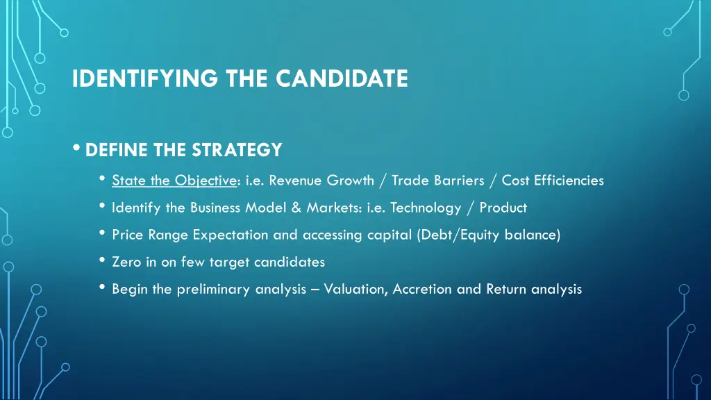 identifying the candidate