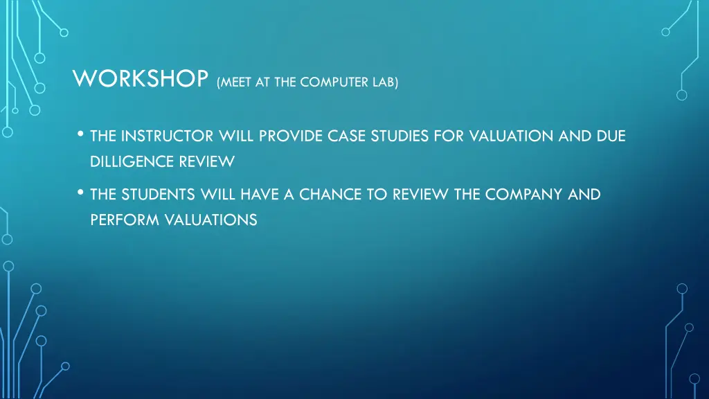 workshop meet at the computer lab