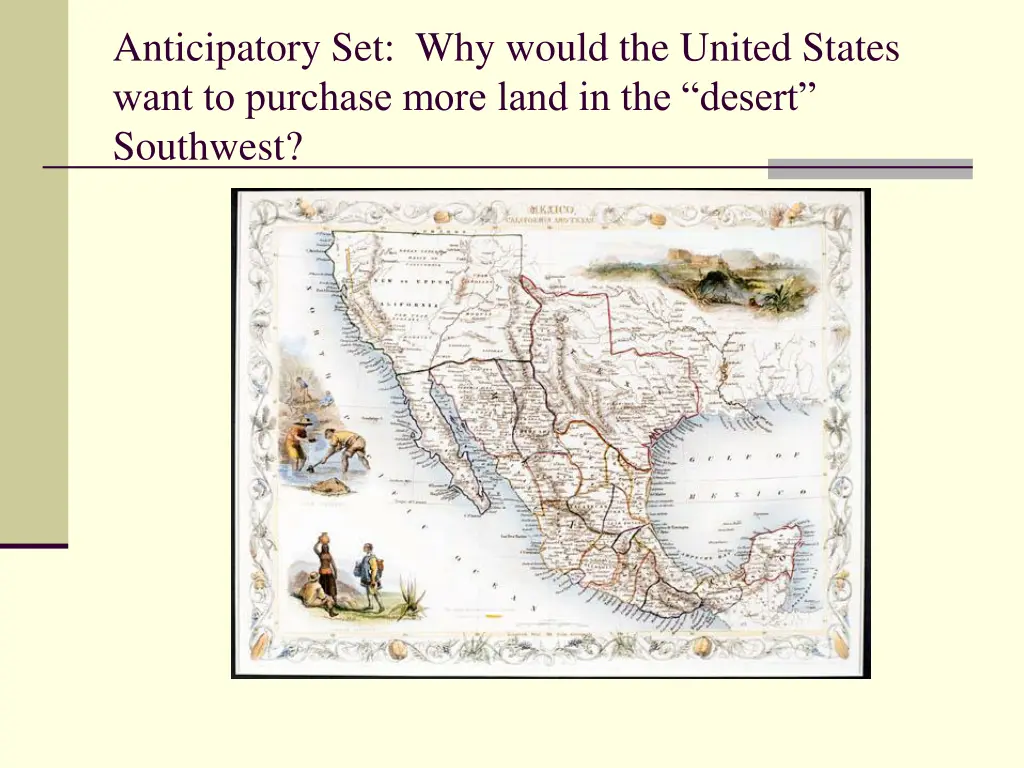 anticipatory set why would the united states want