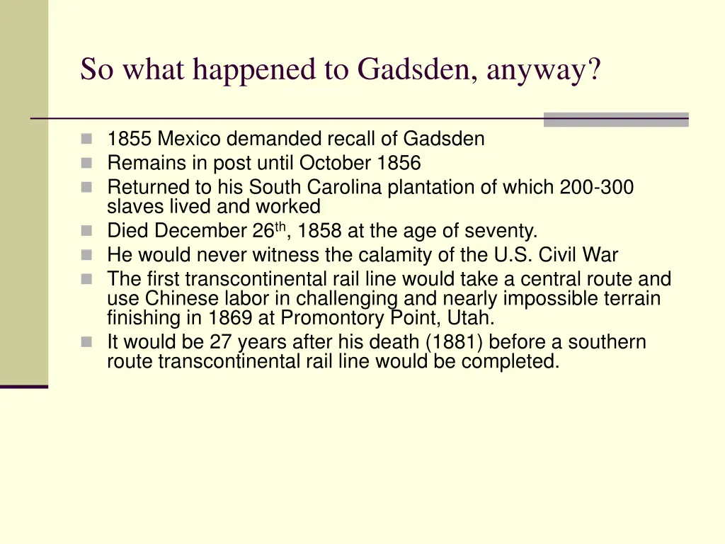 so what happened to gadsden anyway