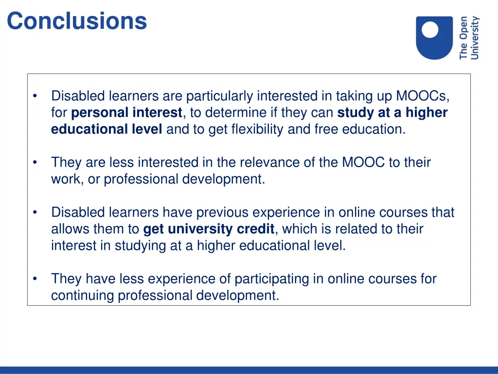 conclusions
