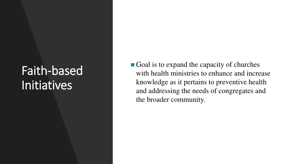 goal is to expand the capacity of churches with