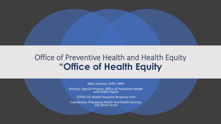 office of preventive health and health equity