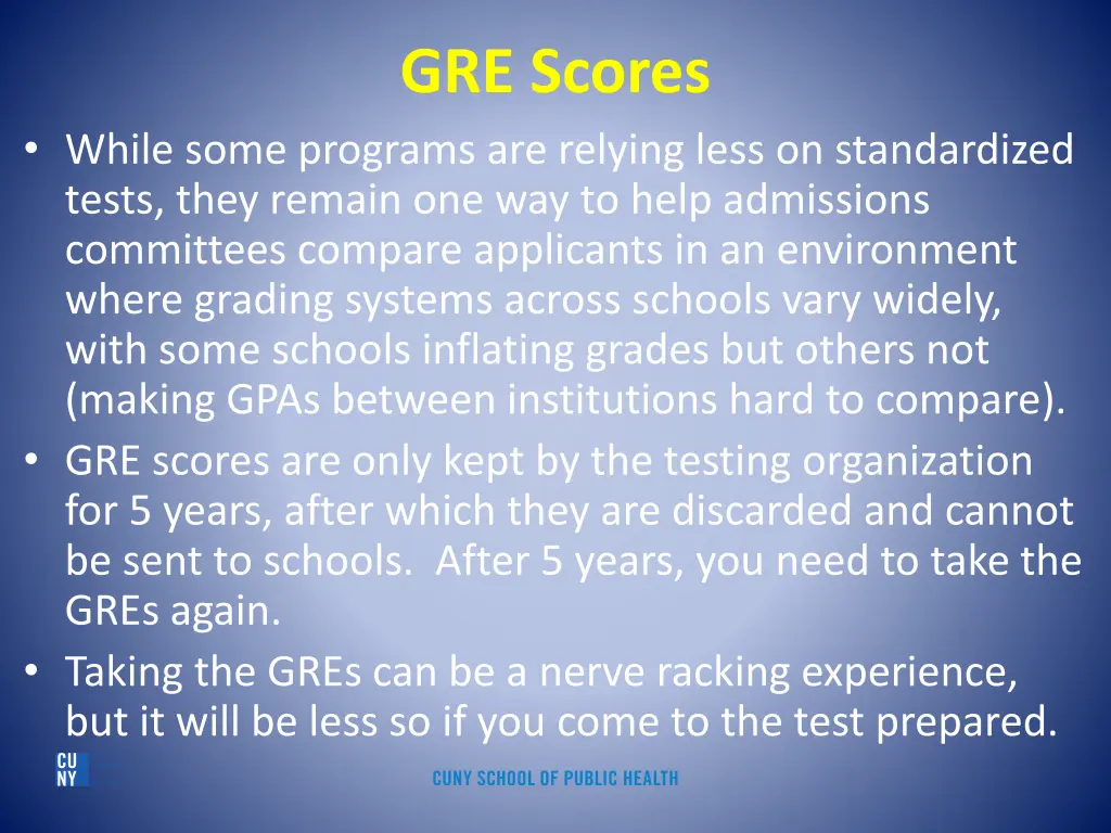 gre scores
