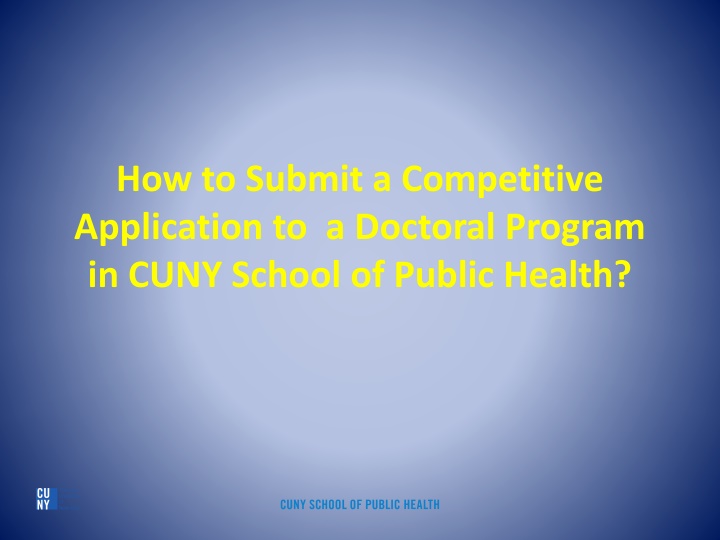 how to submit a competitive application
