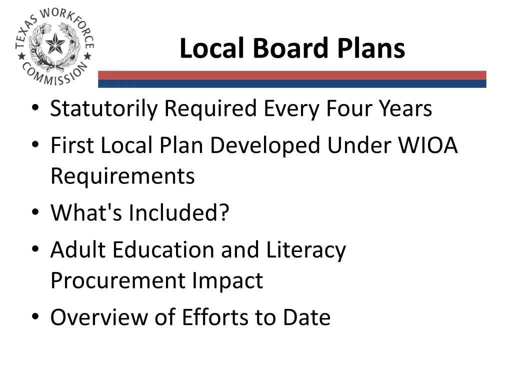 local board plans