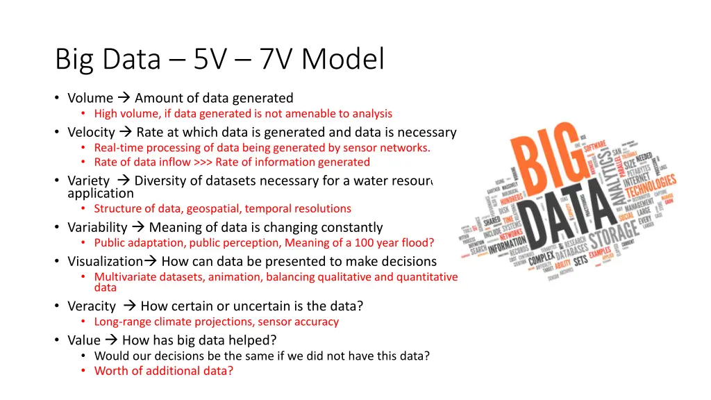 big data 5v 7v model
