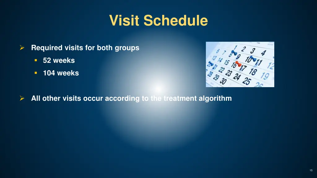 visit schedule
