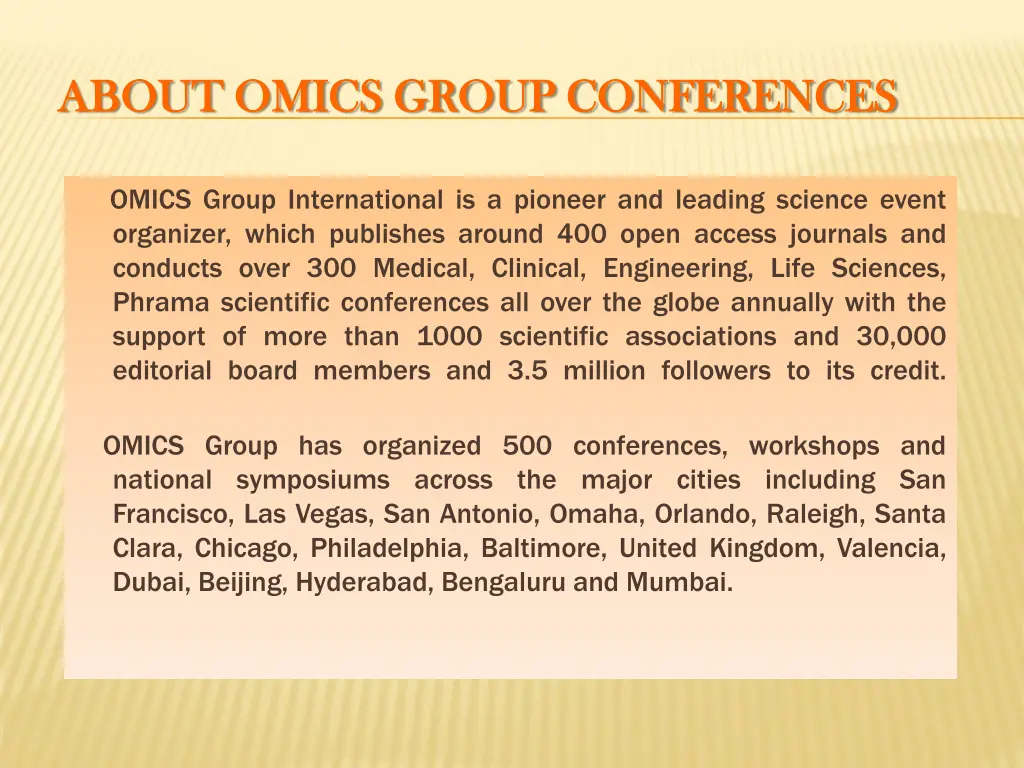 about omics group conferences about omics group