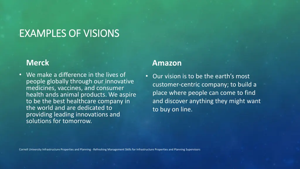 examples of visions examples of visions