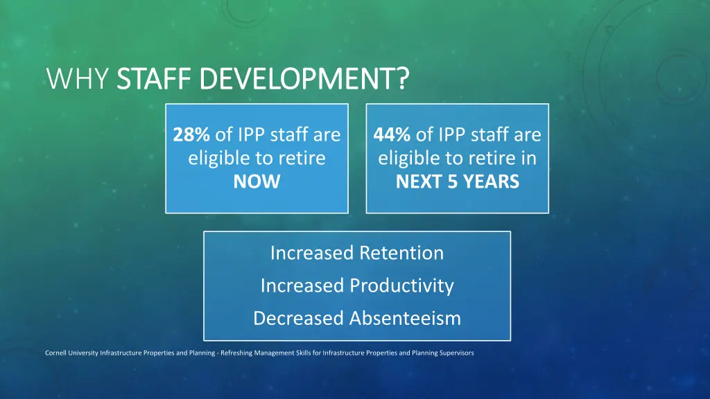 why staff development staff development