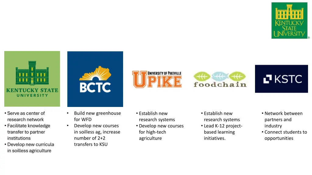 primary project partners