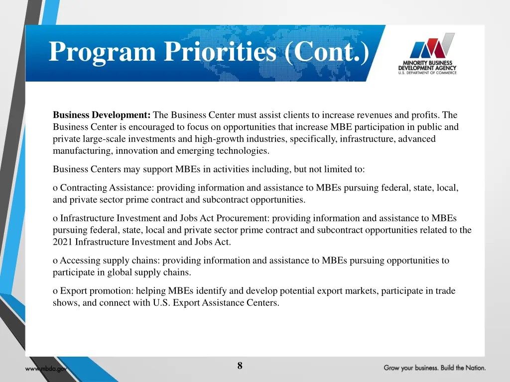 program priorities cont