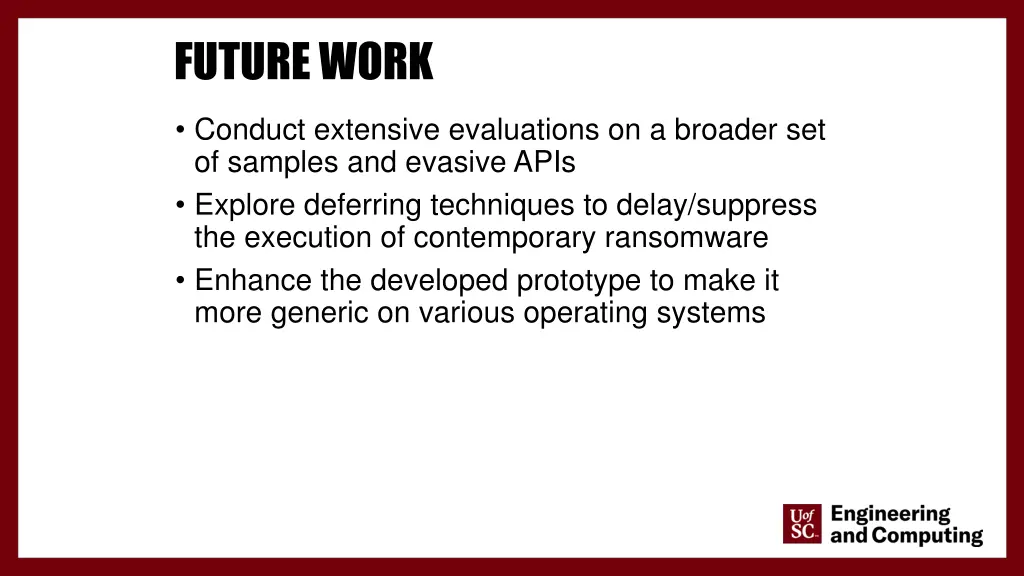 future work