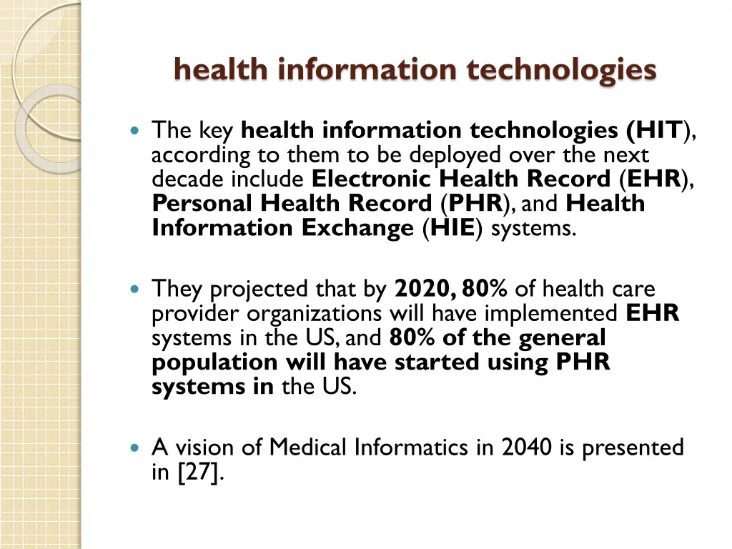 health information technologies