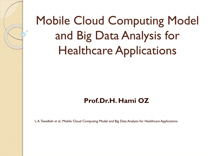 mobile cloud computing model and big data