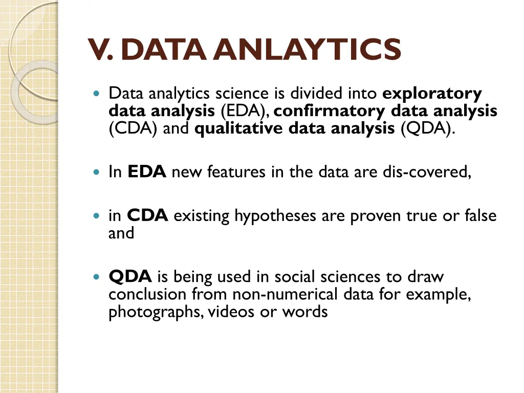 v data anlaytics
