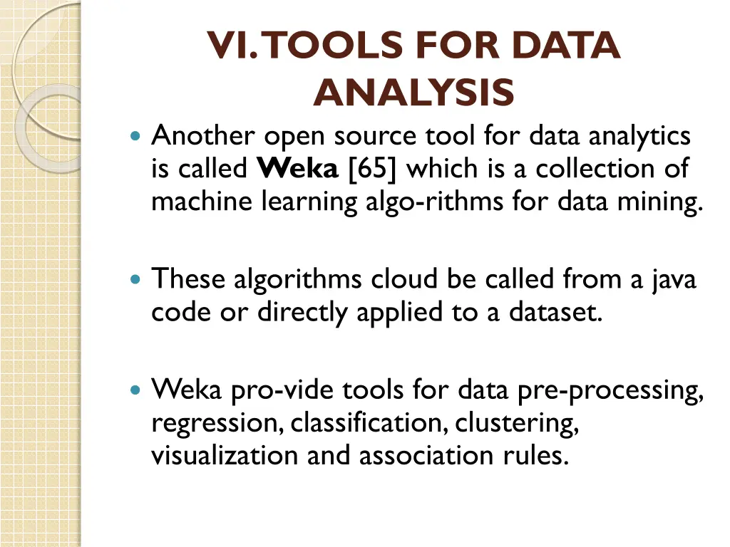 vi tools for data analysis another open source