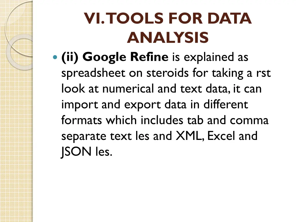 vi tools for data analysis ii google refine