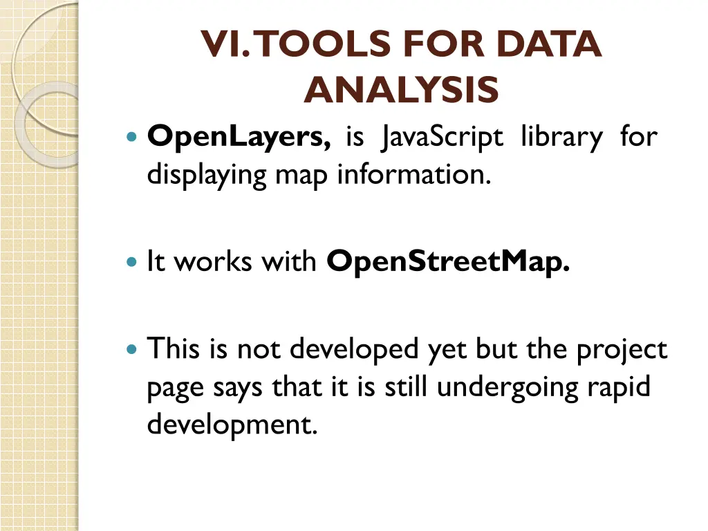 vi tools for data analysis openlayers