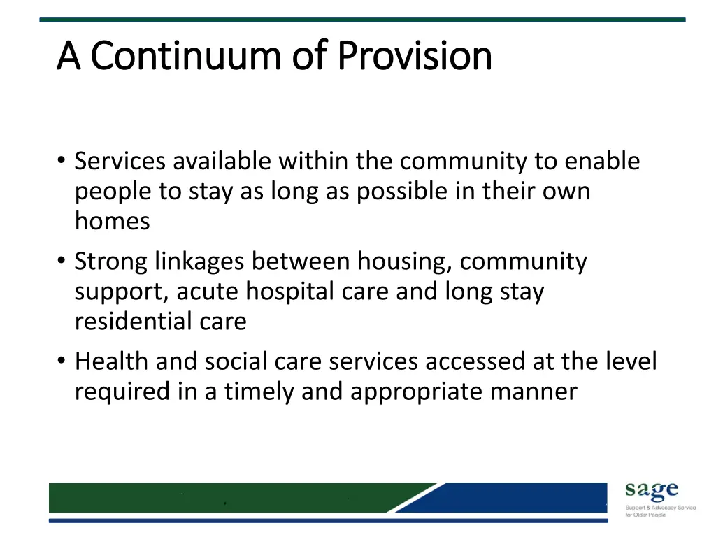 a continuum of provision a continuum of provision