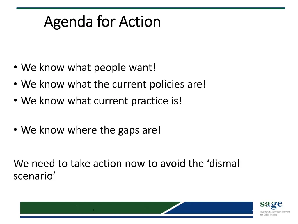 agenda for action agenda for action