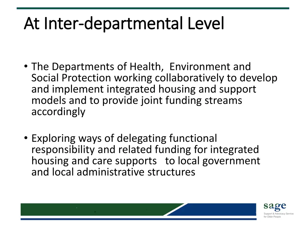 at inter at inter departmental level departmental