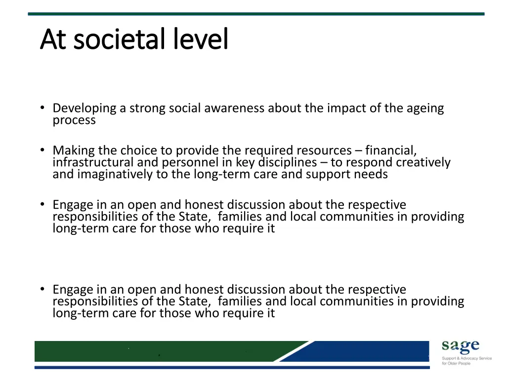 at societal level at societal level