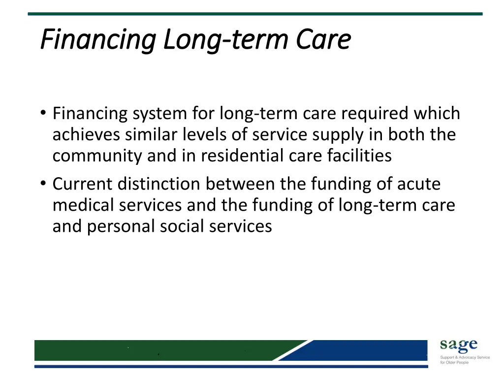 financing long financing long term care