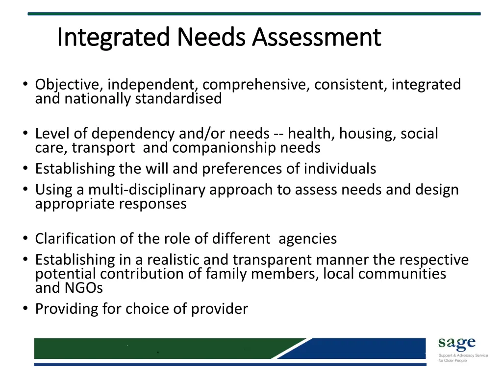 integrated needs assessment integrated needs