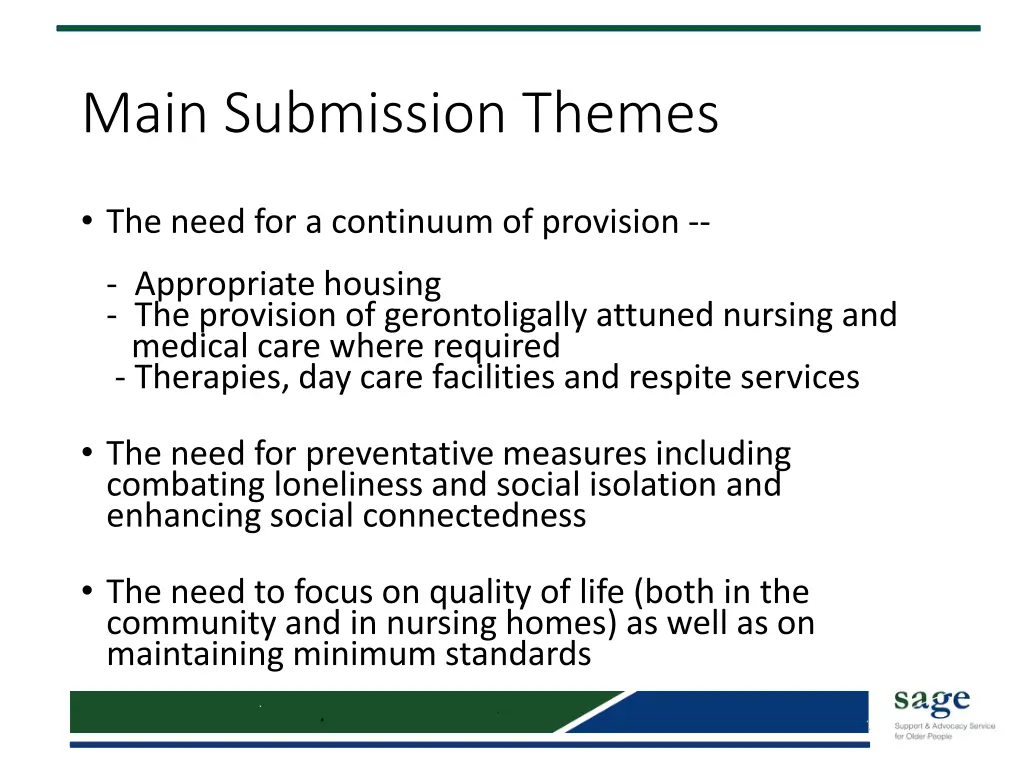 main submission themes