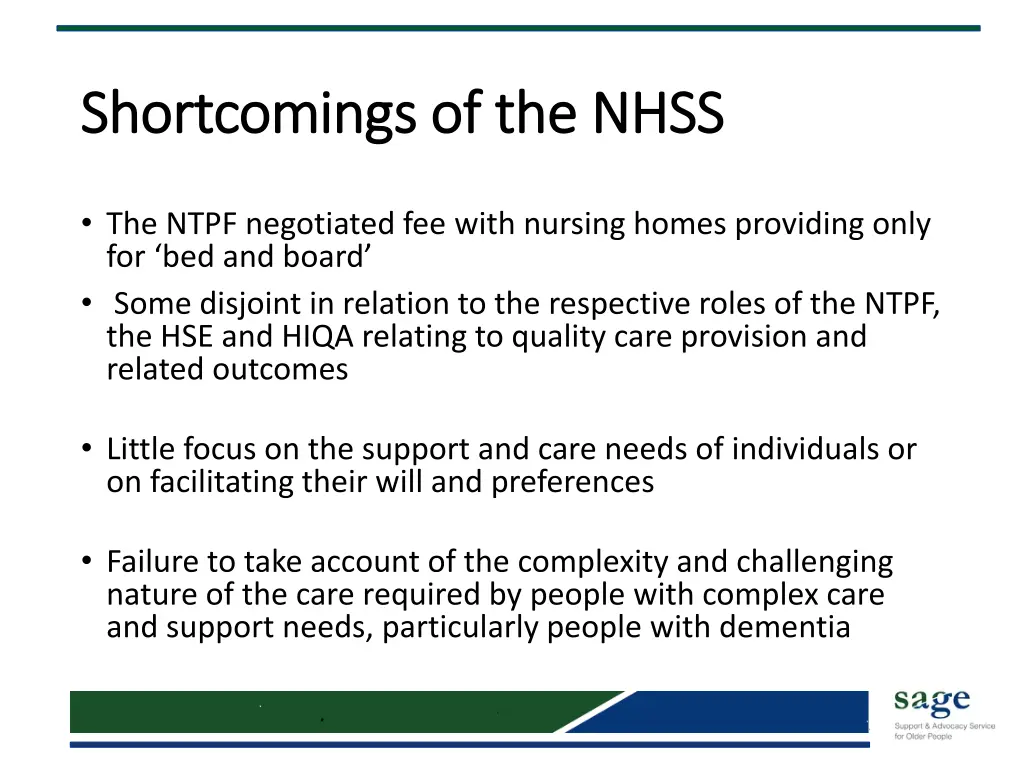 shortcomings of the nhss shortcomings of the nhss