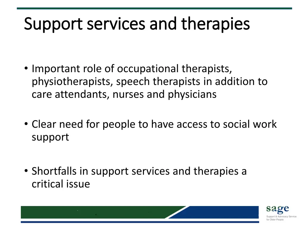 support support services and therapies services