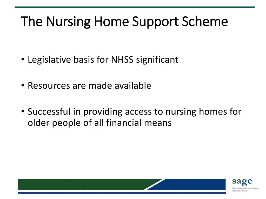 the nursing home support scheme the nursing home