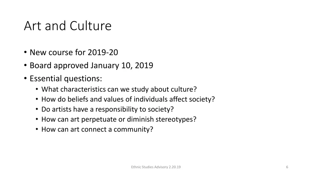 art and culture