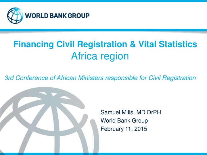 financing civil registration vital statistics