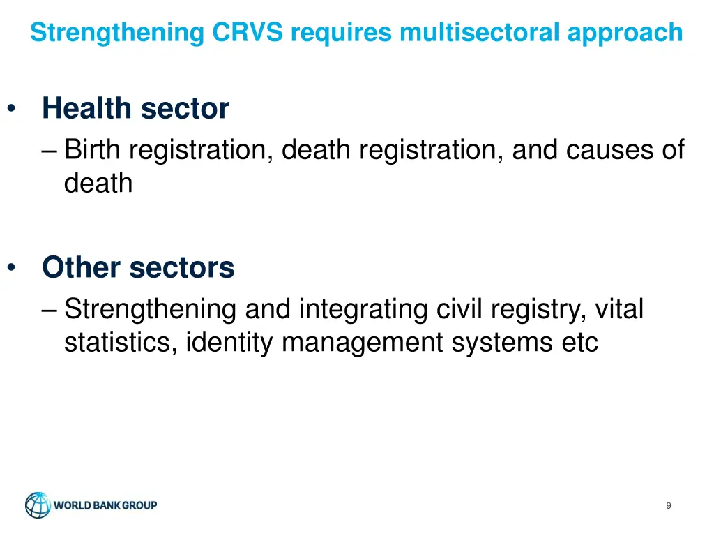 strengthening crvs requires multisectoral approach