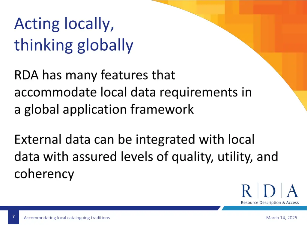 acting locally thinking globally