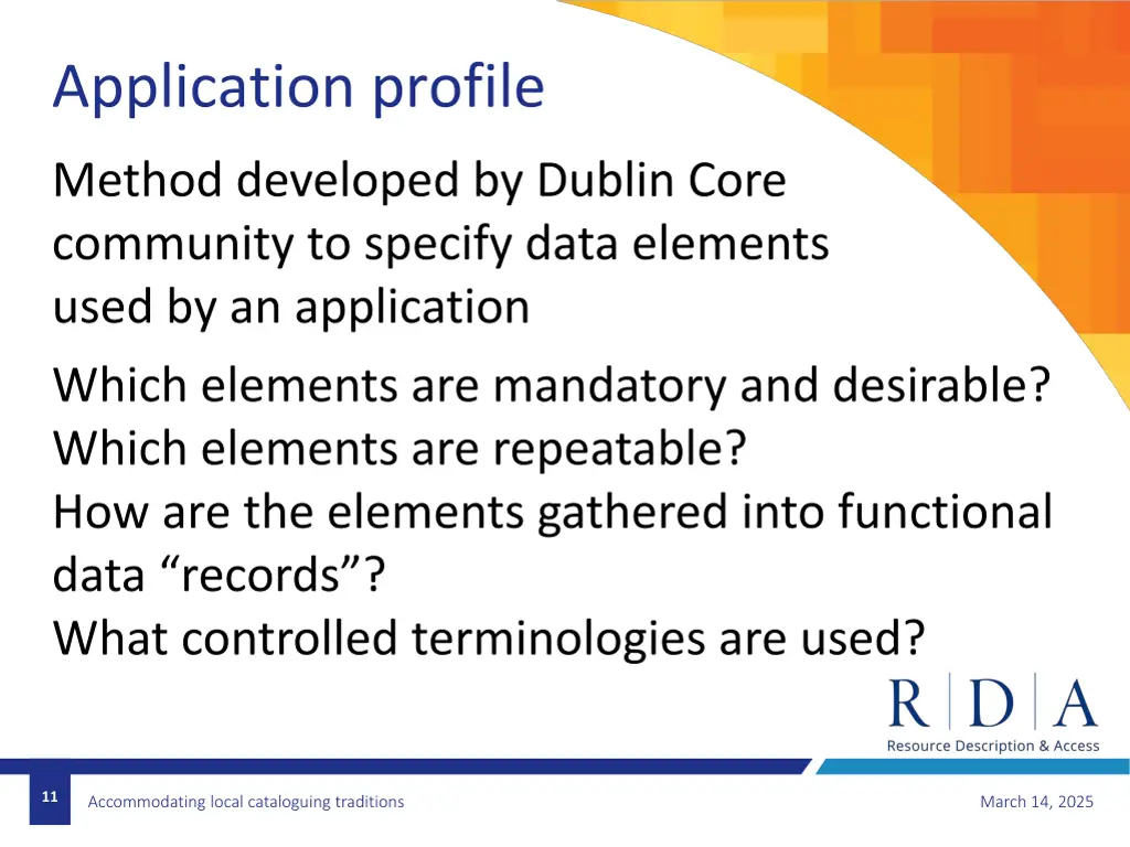 application profile
