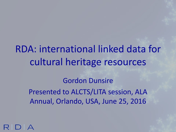 rda international linked data for cultural