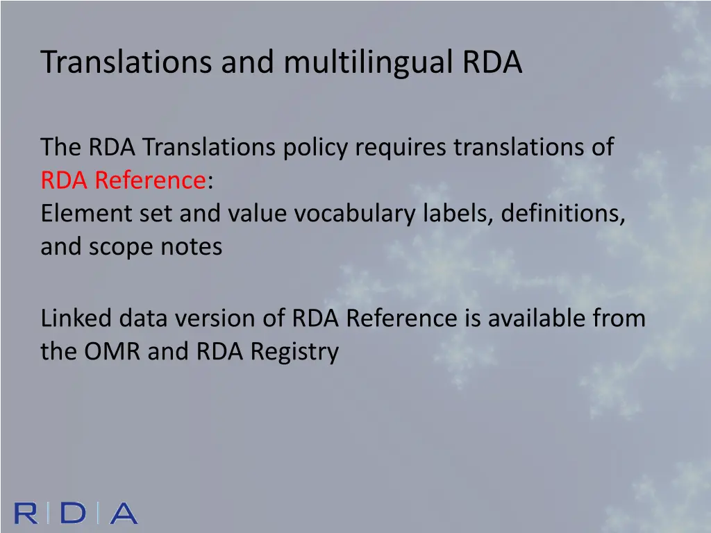 translations and multilingual rda