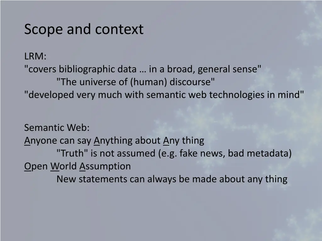 scope and context